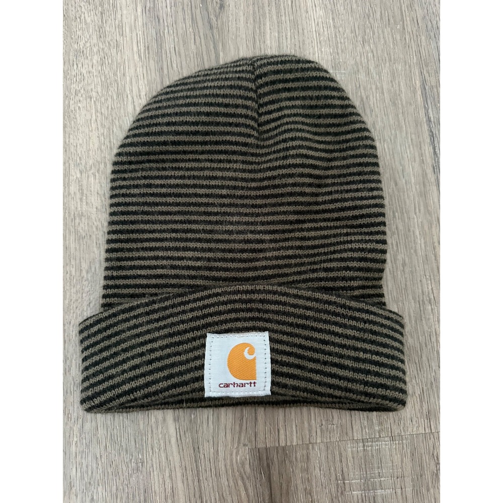 Carhartt A18 B01 Men's Striped Watch Hat Beanie Brown Black F19 2019 One Size